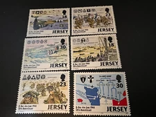 1994 JERSEY, MNH, 50th ANNIV. OF D-DAY set of  6 Scott 670-675 combined shipping