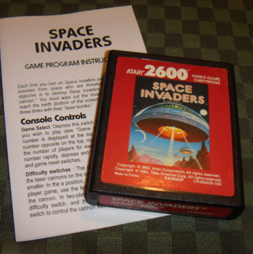 Quasi neuf : SPACE INVADERS avec notice pour Atari 2600 VCS - PAL red label - Photo 1/6