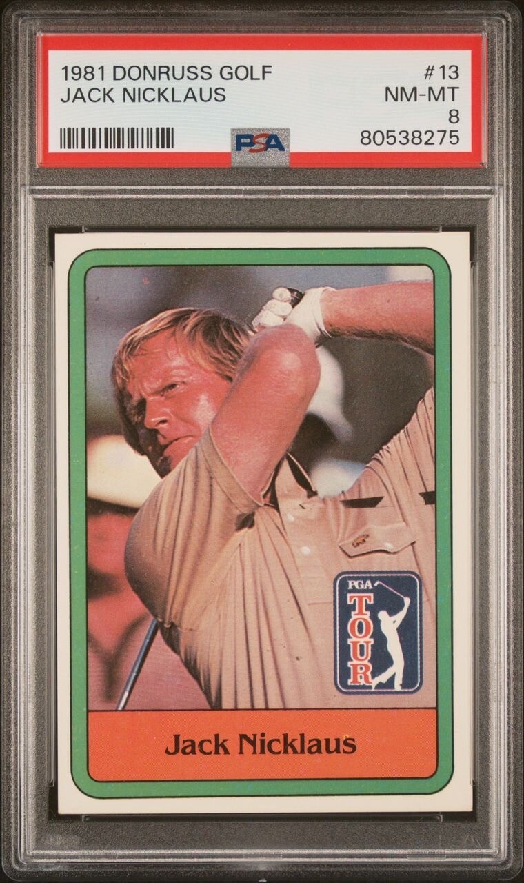 1981 Donruss Golf Jack Nicklaus Rookie RC #13 PSA 8