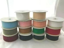 1 1/2" Organza Sheer Metallic Gold Iridescent Edge Ribbon Assorted Spool 25 yds