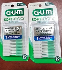 GUM Soft-Picks Original 50 Picks Dental Sunstar - Gentle, Safe  Effective-2x