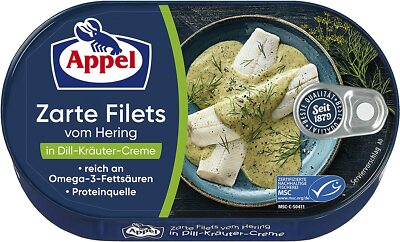 Appel Hering Filets in Dill Kräuter Creme - 200 Gramm
