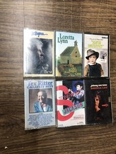 Country Western Cassettes, Set Of 6 Pre -Owned .