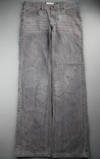 Men's 2010 Hang Ten Jeans Slim Fit Gray Distressed Size 34x34 Msr 34x33 