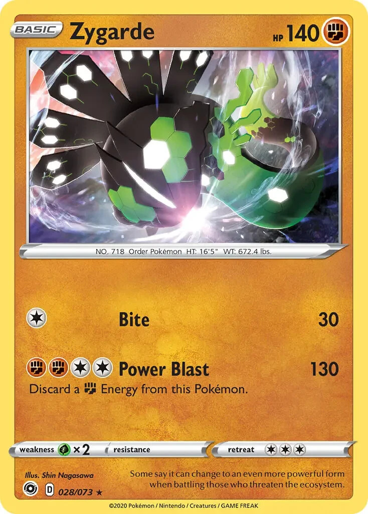 Holo Zygarde 28/73 Champion's Path  Pokemon TCG