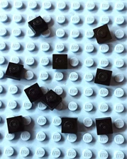 Lego Black Plates 1 x 1 Stud Parts X10 NEW