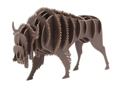 Bison 3D Cardboard Model Kit Fridolin New