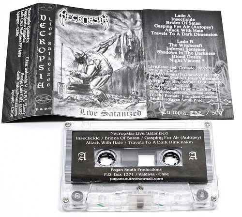 Necropsia Live Satanized Cassette Tape 2004 Chilean Black Metal Limited Edition - Picture 2 of 12