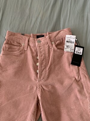 CITIZENS OF HUMANITY NEW! Pink Corduroy OLIVIA HIGH RISE SLIM ANKLE Jeans Sz 25