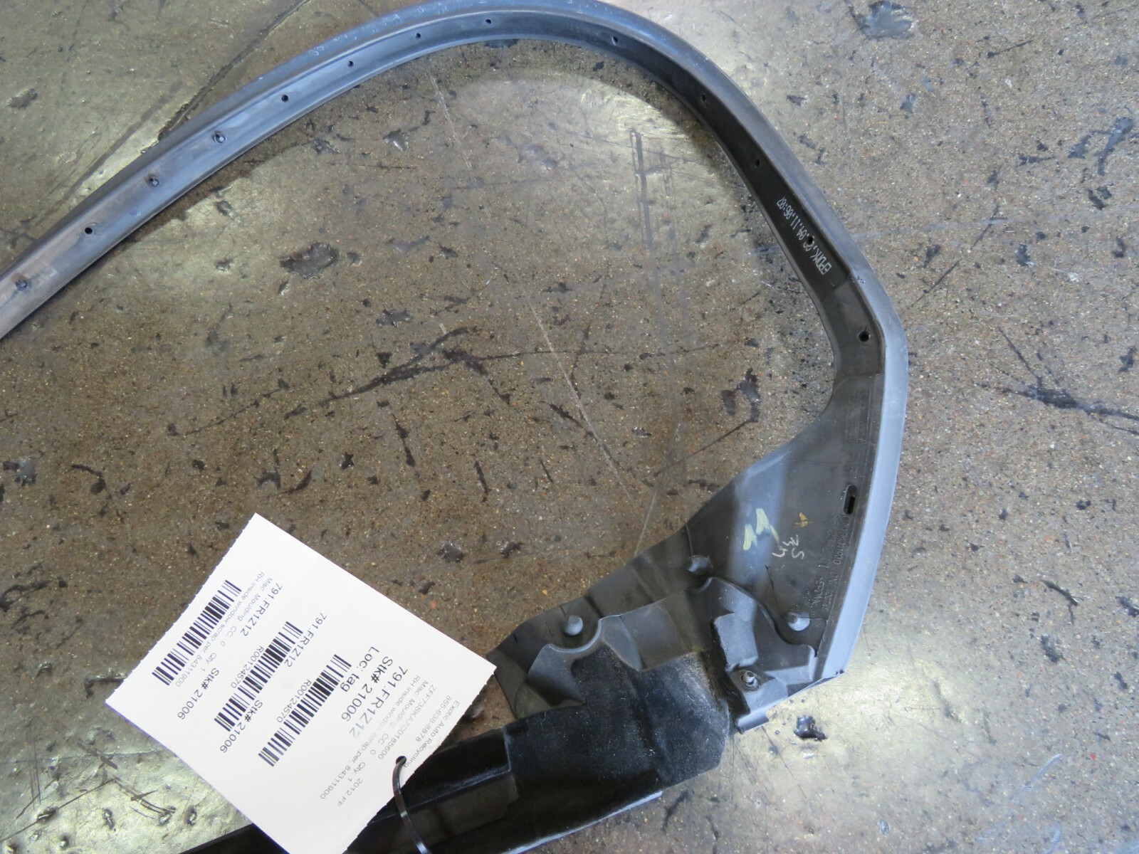 Ferrari FF, RH, Right, Interior Window Scraper Moulding, Used, P/N 84311900