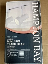 Hampton Bay 1-Light WHITE Mini-Step Linear Track Lighting Head (HALOGEN)
