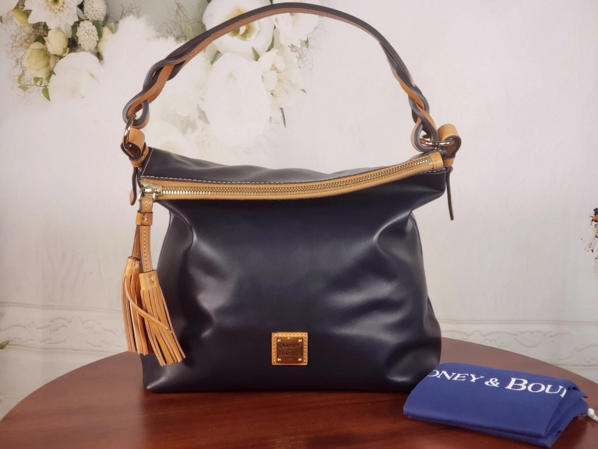 Dooney Bourke Smooth Leather Small Sloan Shoulder Bag Midnight Blue