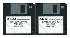 Akai S5000 / S6000 Set of Two Floppy Disks BPM120 Dry #2 V41002