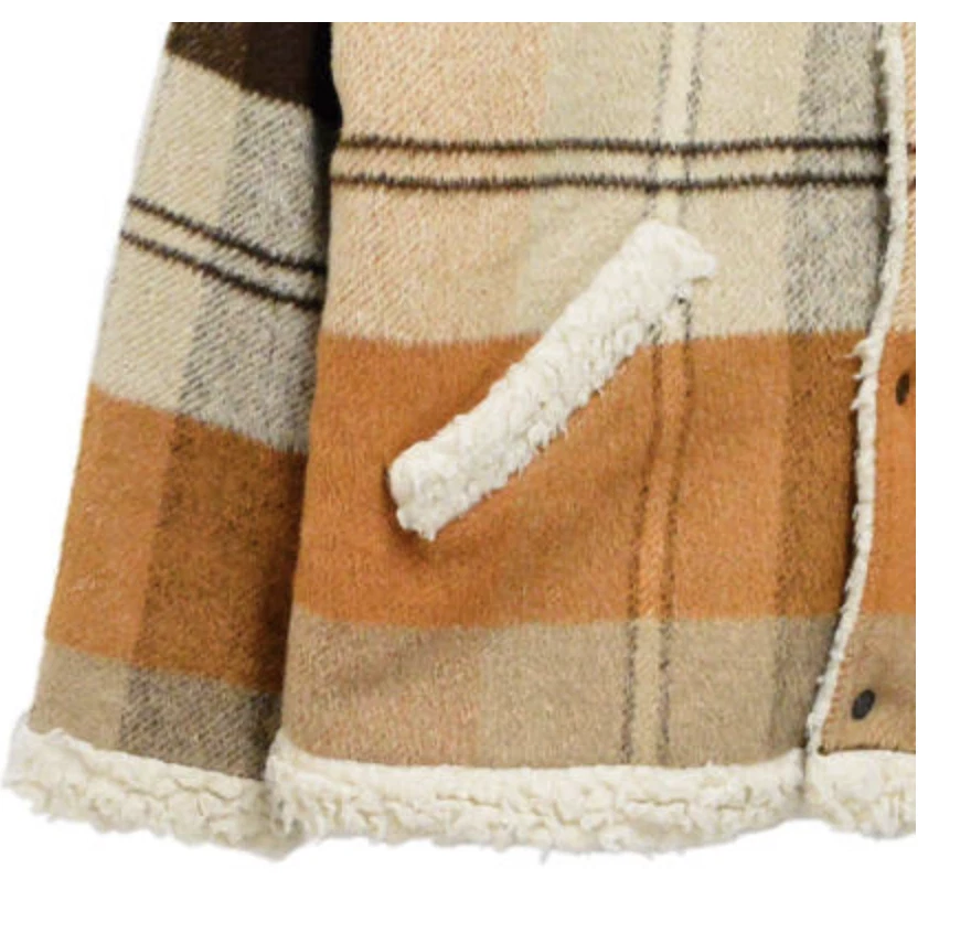 Supreme F/W 17 Plaid Shearling Bomber Jacket Brown Size Medium Checkered pattern