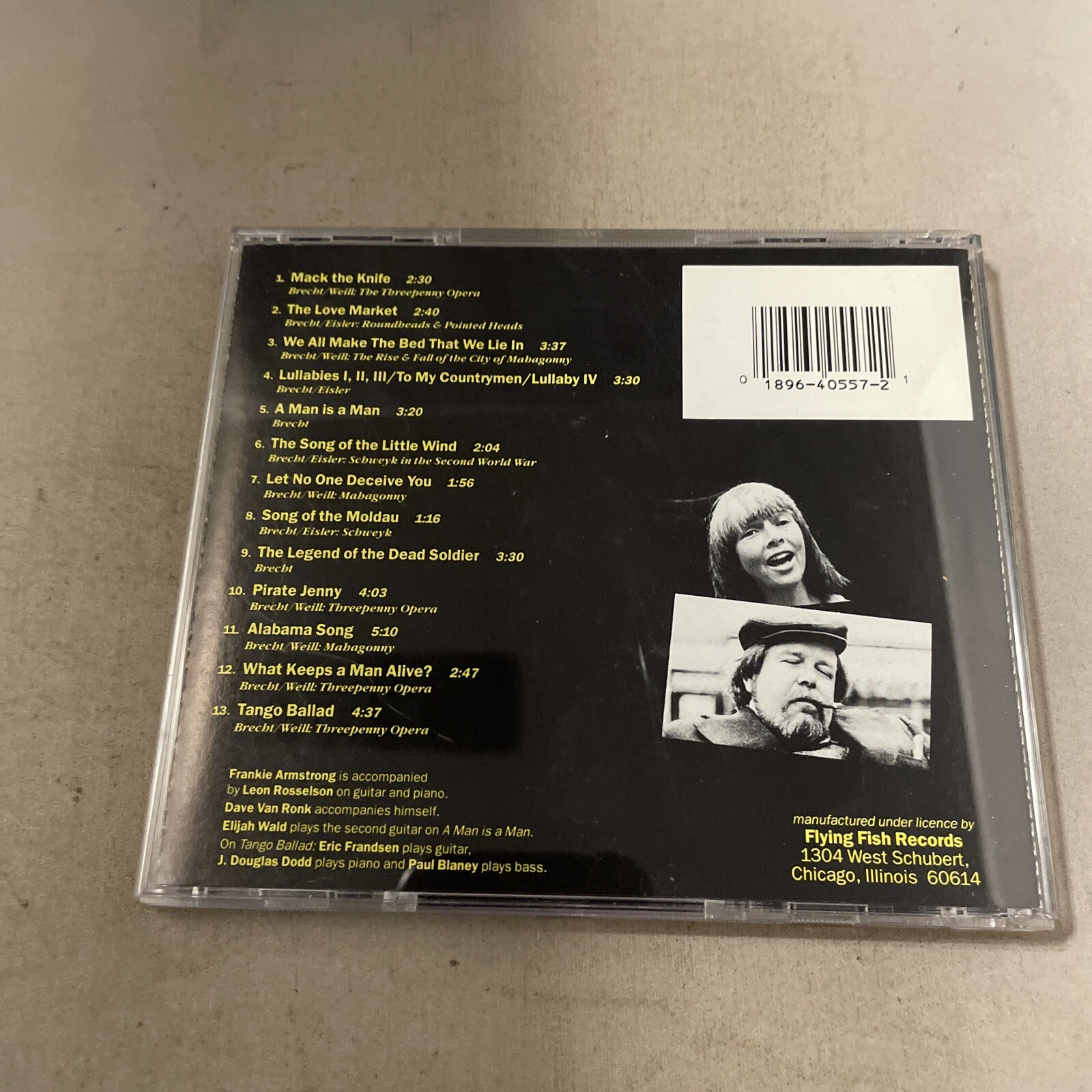 Let No One Deceive You Songs of Bertolt Brecht Dave Van Ronk/Frankie