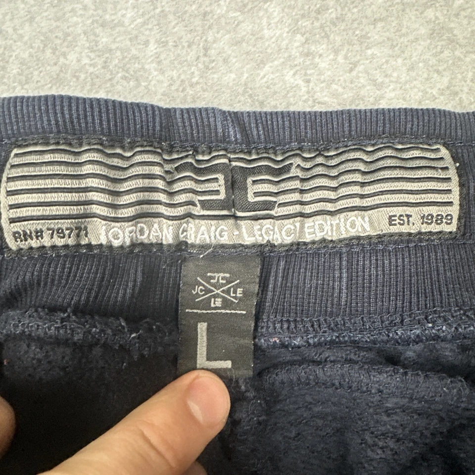 Pantalones de chándal Jordan Craig Uptown para hombre L azules edición Legacy bolsillo elástico Foto 3 de 4