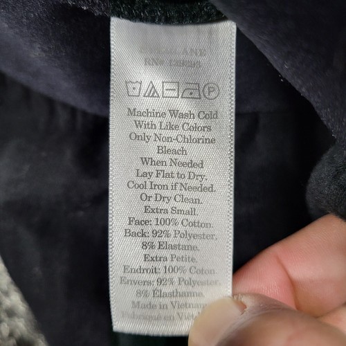 Everlane Ponte Jogger Pants Womens XS Black Cotton Tapered Leg Zip Ankle Pull-On - Picture 19 of 19
