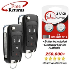 2 Remote Fob Remote Start Flip for 2013 2014 2015 2016 2017 2018 Buick Encore