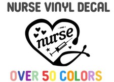 Nurse Vinyl Decal Sticker for Car Window Tumbler Laptop Yeti Mug Signs Plastic