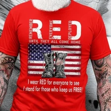 Red Friday Veterans Shirt, Remember Everyone Deployed, Red Friday USA Military F