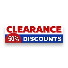 CLEARANCE 50% DISCOUNTS Vinyl Banner with Optional Sizes (Made in the USA)