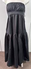 Urban Outfitters Black Strapless Tiered Midi Dress Size Small