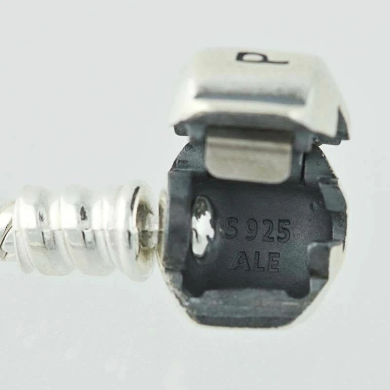 PANDORA SILVER CHARM BRACELET AND PINK CRYSTAL CHARMS & GIFT BOX! - Image 4 of 4