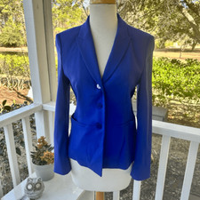 BOSS Hugo Boss 3-Button Pick Stitch Blue Blazer