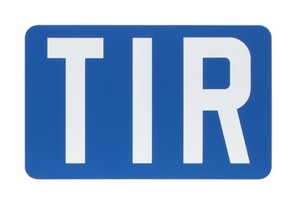 Tir Warntafel 400x250 Warnschild Infotafel Schild Tafel Stahlblech