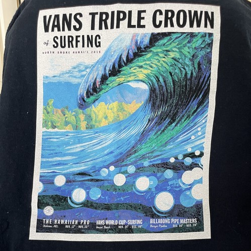 🔥2016 VAN'S TRIPLE CROWN of SURFING t-shirt Size XL