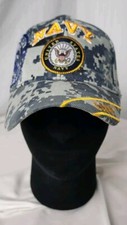 U.S. Navy Veteran Blue Digital Camo Emblem Embroidered Cap LICENSED