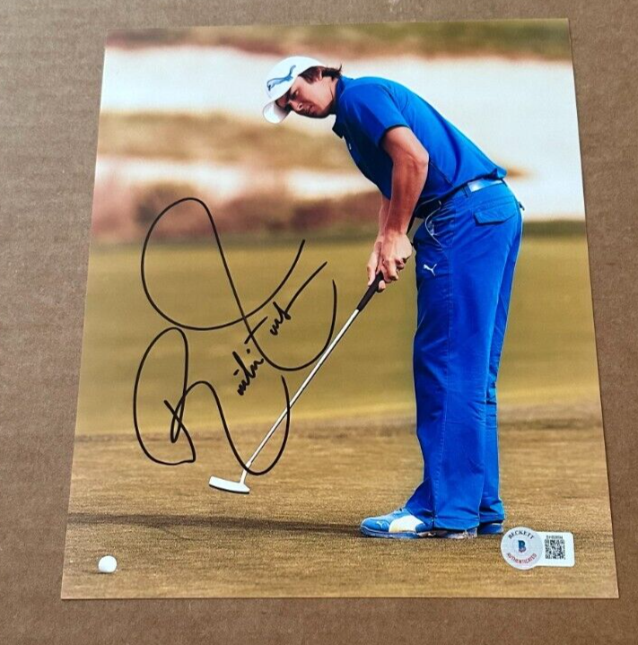 RICKIE FOWLER SIGNED PGA GOLF 8X10 PHOTO BECKETT COA AUTHENTIC