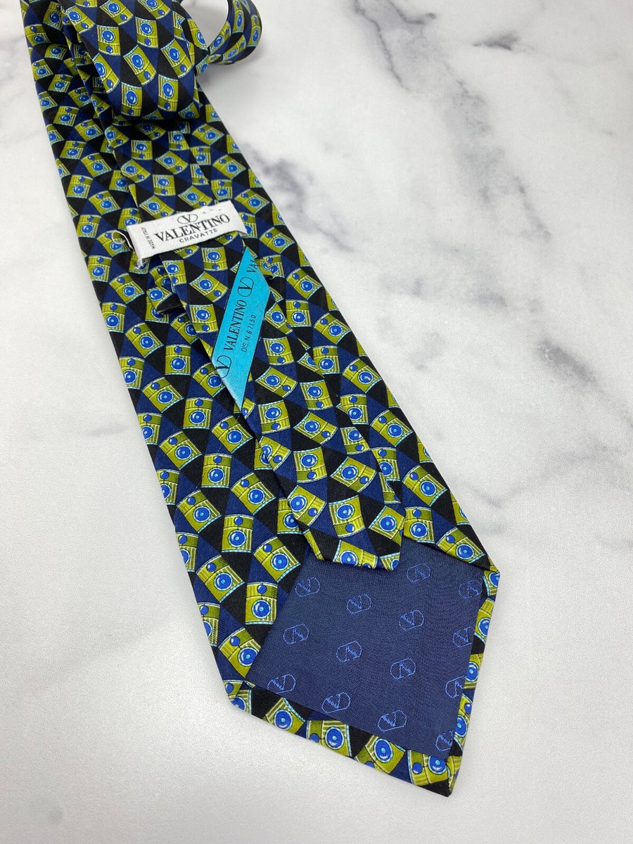 Valentino Cravatte 100% Silk Tie Mens Necktie Modern Made in Italy