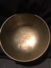 Chinese Solid Brass Bowl Hand Engraved Design With Dragons & Trees Heavy VTG