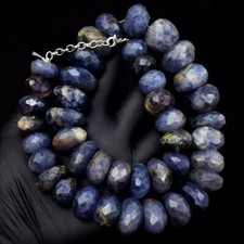 Most Attractive Faceted Iolite 1360.00 Cts Beaded Beautiful Necklace VK 10 E606
