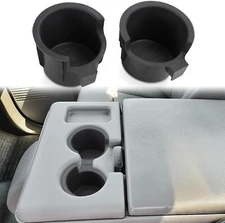 TPE Front Console Cup Holder Inserts Replacement for Ford F250 F350 F450 F550
