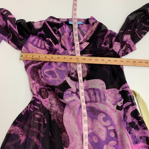 Antonio Melani Slip Dress Womens 0 Silk Abstract 2 Piece Bracelet Sleeve *READ - Picture 10 of 15