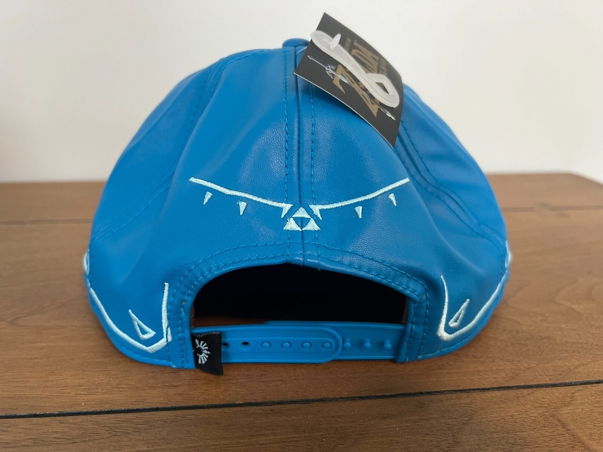 【BREATH】 FAUX LEATHER CAP Zelda Breath of the Wild Blue Tunic Faux Leather One Size