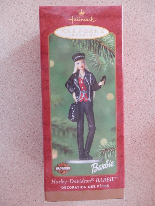 Hallmark Harley-Davidson Motorcycle Barbie Keepsake Ornament 2000 NIB