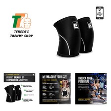 Knee Sleeves for Weightlifting Sold as a Pair - 6mm Neoprene for Optimal Comp...