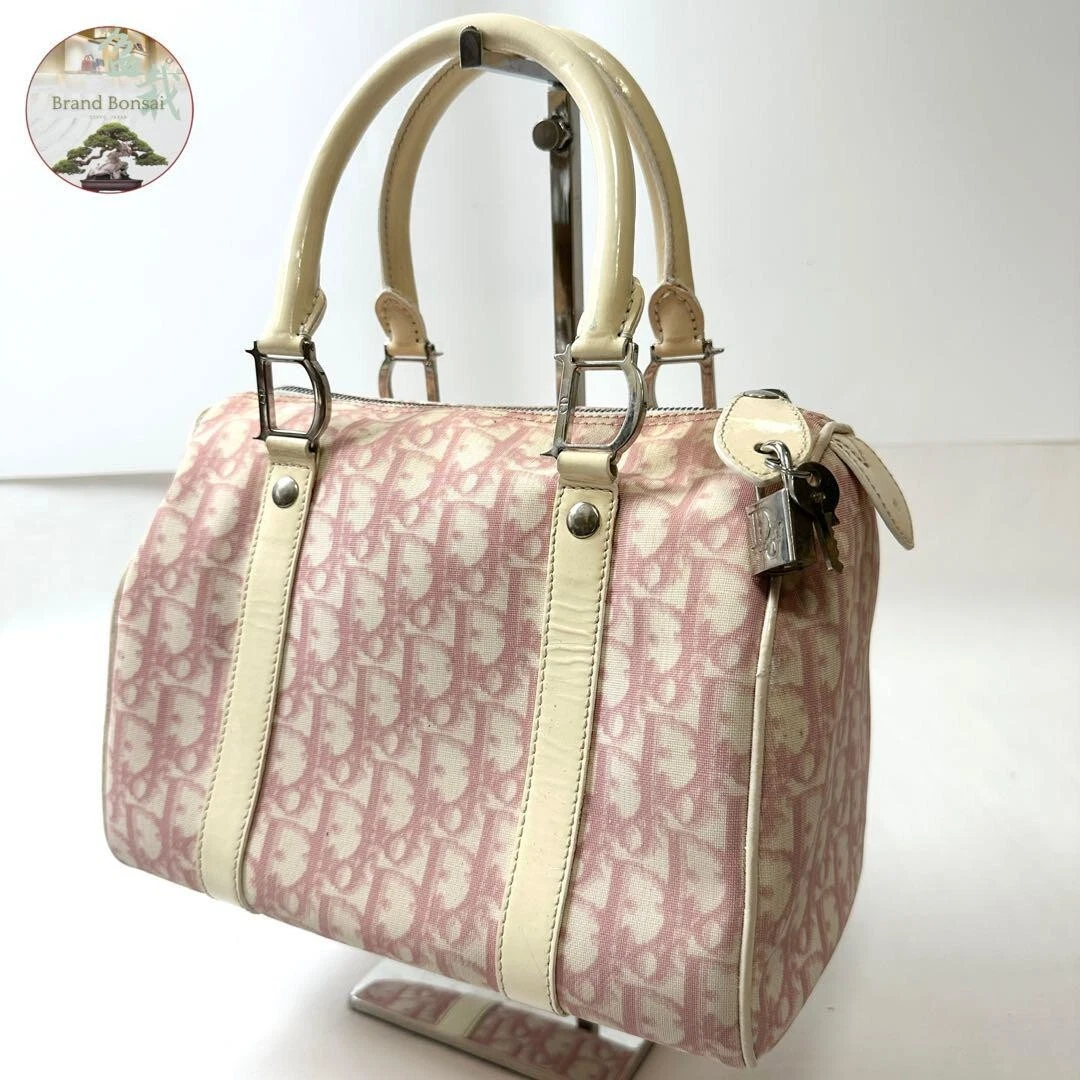 Sac à main Dior Trotter PVC émaillé rose