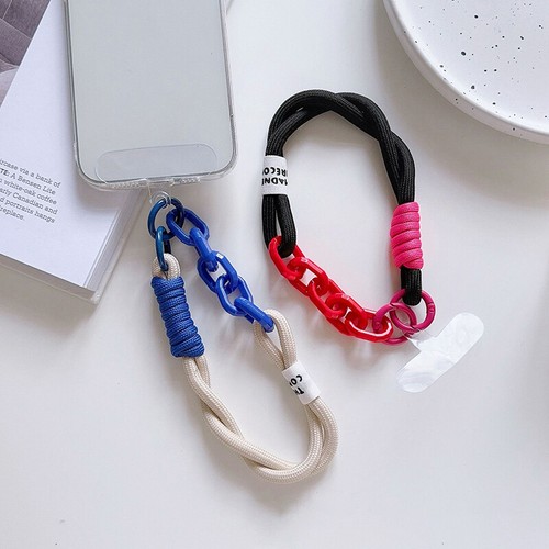 Colorful Nylon Phone Chain Key Rings Card Keychain Bracelet Cell Phone - 第 4/16 張圖片
