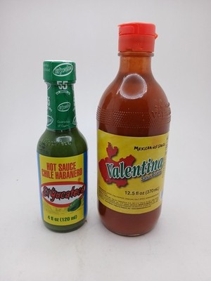 El Yucateco Green Habanero Sauce 4 oz & Valentina Salsa Picante 12.5 oz (Bundle)
