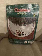 Bucilla Felt Beaded Christmas Tree Skirt Kit Santa Holiday Multicolor 36" Round