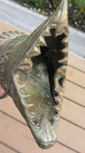 Antique Tibetan Buddhist Ceremonial Dragon horn . - Imagen 15 de 15