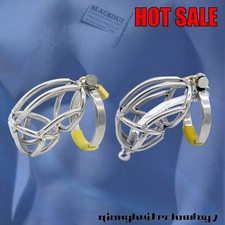 Stainless Steel Male Chastity Device Chastity Cage Binding Belt Peni Ring Lock