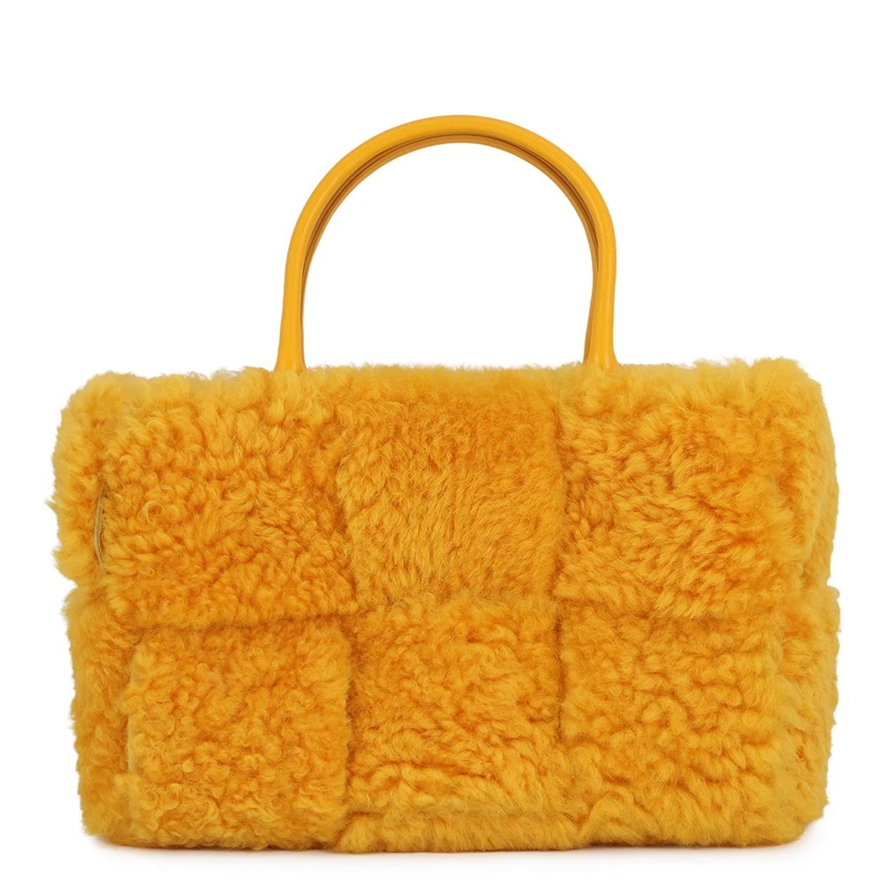 Bottega Veneta — Bottega Veneta alcotote Mouton/Leather Yellow 652867V13F17118