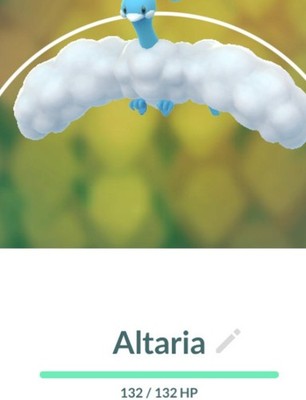  POKEMON GO - Altaria *Lv26 & 3 Moves* PVP Great League 