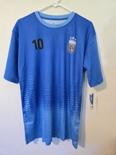 NEW AFA Lionel Messi #10 Argentina AFA Soccer Jersey Blue Men's Large