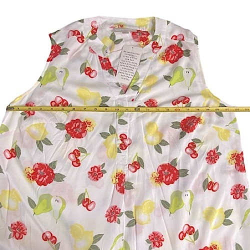 Top donna all'interno taglia 14/16 medio senza maniche nuovo fiori e frutta Cottagecore - Foto 3 di 7